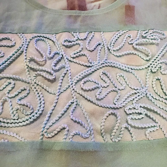 Oh My Julian Mint lace Crop Top S NWT - Picture 5 of 5